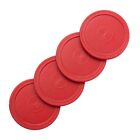4 Small Red Home Air Pucks For Table Hockey 2 1 2 Inch 2 5  