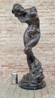 Signed Rodin Abstract Modern Art Female Nude Torso Bronze Sculpture Figurine Art