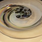 Vtg Mid Century Modern White Pearl Swirl Murano Art Glass 19   in Centerpiece Bowl