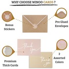 Thank You Cards 100 Pk 5 X 3 5 Inches With Envelopes - Perfect For Weddings