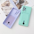 Tpu Card Holder Solid Color Phone Case Cover For Samsung Galaxy A82 A71 A52