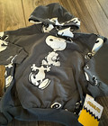 Nwt Boys Snoopy Adorable Dark Gray Two-piece Hoodie sweatpants Jogger Set Size 5