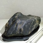 Japanese Bonsai Ishite River Stone Suiseki Bonseki Viewing Art W stand 20 5cm Fs