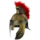 Servllcell Medieval Roman Knight Helmet plastic Greek Spartan Gold Red-d