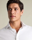 Mens White Non Iron Dress Shirt Slim Fit 16-36 Button Long Sleeve Formal