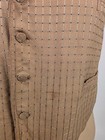 Victorian 19th C Windowpane Waistcoat Vest W Buckle Rear