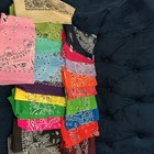 Paisley Bandana Handkerchiefs Mixed Lot 45 Pcs Multicolor Adult Unisex