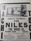  1898 Antique Print Ad Niles Tool Works Hamilton Ohio Wheel Press Lathe Picture