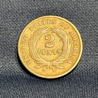 1865 Two Cent Piece Usa Circulated Condition Civil War Era