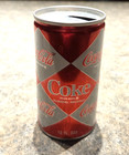 1960 s Coca-cola Diamond Design Aluminum Can  Excellent Condition 