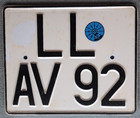 Germany License Plate Truck 1984 80 s Landsberg Lech Older Style Pre Eu