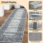 Modern Border Runner Rug 2x6 Geometric Runner Rugs Modern Abstract Hallway Ru   