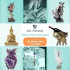 Hand Painted 7  H Orange Fairy With Eagle Figurine Statue Sculpture Ornament    