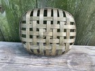 Vintage Reproduction Tobacco Basket Farmhouse Rustic Primitive Decor 15 x13 