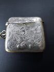 Antique Sterling Silver 925 Chester England Match Safe Vesta Case Striker