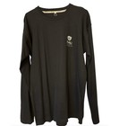 Maki Company Men   s Black Long Sleeve Screen Print Lemur Logo Print Shirt Xl Nwt