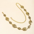 Retro Style Women s Metal Waist Chain Adjustable Decorative Circle Carved Ch-wa