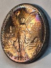 1982 1 Onza Mexican Silver Libertad Beautiful          Toner      Reverse          pics 