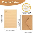 72 Pcs Vintage Letter Paper And Envelopes Set  24 Sheets Writing Paper
