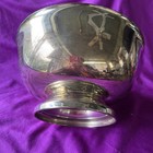 Vintage Silver Plate Unmarked Footed Bowl 10  Diameter