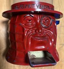 Vintage Mr  Peanut Vender Bank Red   Blue Dispenses Planters Peanuts Working