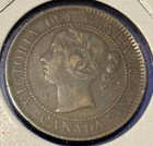 Canada 1859 large 9  Cent  Km1  Vf  Bronze  Cat   60  Free Usa Shipping