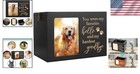 Personalized Hardwood Cremation Urn For Pets With Photo Frame   Flannel Lining
