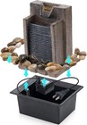 Tabletop Waterfall Fountain With Led Lights   River Rocks - Indoor Zen Decor