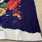 Pottery Barn Kids World Map Quilt Full queen Navy Blue Continents 2 Shams Rare