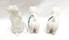 Set Of 3 Vintage Sandicast Highland White Terrier Standing Begging Statue 1980   s