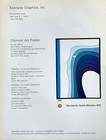 1972 Munich Olympic Poster  edition 2  Original Vintage 25  X 40   Jan Lenica