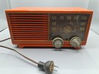 Philco Transitone Mandarin Orange 1953 Model 53-562 Tube Radio For Repair 