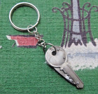 Vintage Mini Heart Key Pocketknife Keychain From Japan
