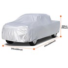 22ft Pickup Truck Full Car Cover Waterproof Outdoor Rain Snow Dust Proof Silver