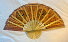 Fan Red Thai Folding Elephant Hand Wooden Thailand Home Decor                                              