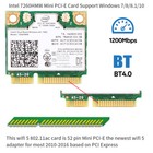 Intel Dual Band Wireless Ac7260 Wifi Bluetooth Mini Pcie Wifi Card For Pc Laptop