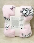 Disney Aristocats Marie Pink Plush Throw Blanket  ultra Soft   primark -new