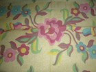 Vtg 1930s 40s Linda Prints Hooked Rug Pattern R-117 Bluebells Floral 24x36 