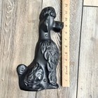 Vintage 50s Cast Iron Black Poodle Dog Figure Statue 11  Doorstop Coin Bank