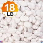 18 Lbs White Decorative Pebbles - Natural River Rock Gravel   Garden Stones