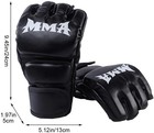 Mma Gloves Punching Bag Boxing Sparring Grappling half Finger With Thick Padding