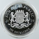 2019 Somalia Republic Elephant African Wildlife Proof Silver 100shl Coin I116538