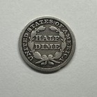 1848 Seated Liberty Half Dime Medium Date Vf 213120