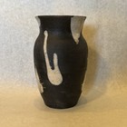 Yale Studio Pottery Raku Vase Vintage Mcm Stoneware 8 75  Matte Sign Drip Glaze
