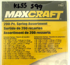 Spring Assortment Kit 200 Pieces Compression   Extension Springs Maxcraft 7707