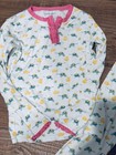 Smockingbird Size 10 Ruffle Pajama Set - Easter Wheelbarrow   Bunny Print Sz 10