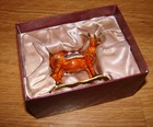 Enameled Democratic Donkey  Mule Box  pewter  Australian Crystals  3719