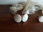 Lot Of 11 Vintage White Round Porcelain Cabinet Drawer Knobs Screws 2 Sizes New