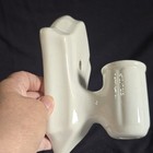 Vintage Pair Efcolite Durock Porcelain Wall Sconces Art Deco White Light Fixture