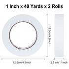 Double Sided Tape 1 Inch X 40 Yards- 2 Rolls Double-sided Adhesive Sticky Tap   